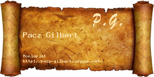 Pacz Gilbert névjegykártya